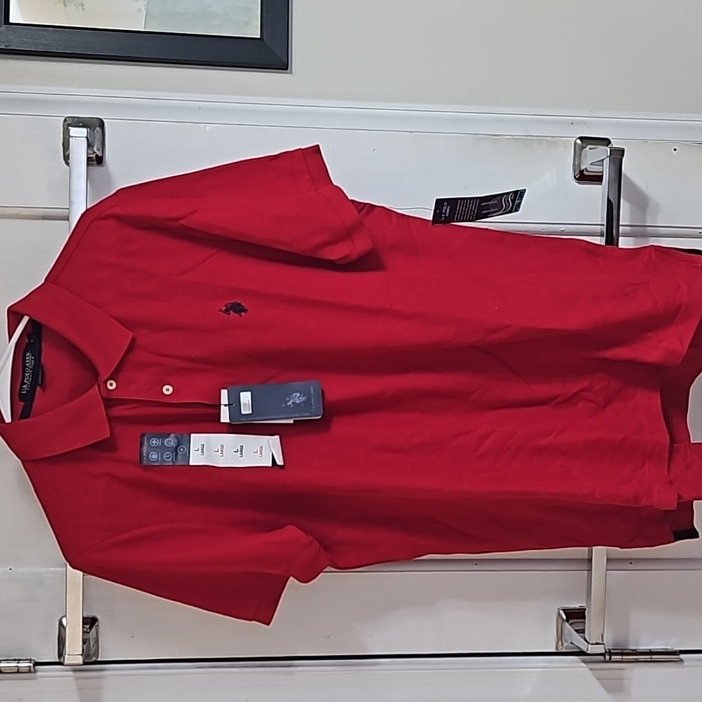 NWT Mens red polo shirt.